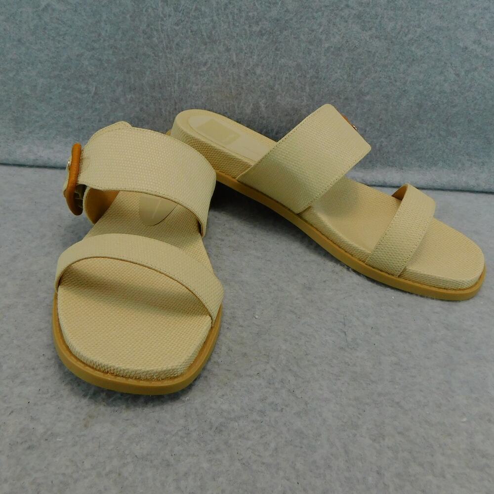 Dolce Vita Shoes Genzel Wheat Straps Beige Slip On Sandals - Size 9 New - Picture 2 of 10